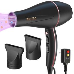 WA Ionic Hair Dryer, 2200W Professional Blow Dryer Fast Drying Travel AC Motor Constant Temperature Low Noise Ion Dryers Curly Care Hairdryer Blowdryer for