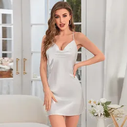 Women's Sleepwear Nightgowns For Women Sleeveless Long Night Gowns Satin Silk Chemise Lingerie Slip Dress Sexy Nightwear Lady
