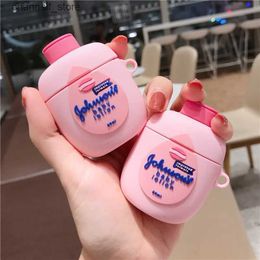 Earphone Accessories 3D BB Cream Baby Lotion Cartoon Earphone Case for Airpods 2 Silicone Soft Headphone Protective for Airpods Case Charging CoverY240322