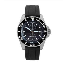 DESIGN 2022 Mens Sport Watches Chronograph Wristwatches Japan quartz movement Steel case black rubber strap reloj watch man250y