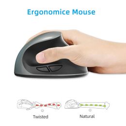 Mice Portable Wireless Vertical Mouse Rechargeable For Pc Laptop Office Home Computer Accessories Upright Mouse Ergonomic Desktop