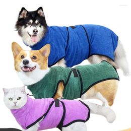 Dog Apparel Microfiber Bathrobe For Drying Quickly Absorbing Water Bath Towel Cat Hood Pet Grooming Product