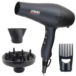 1875w Professional Tourmaline Dryer,negative Ionic Salon Blow Dryer,dc Motor Light Weight Low Noise Hair Dryers with Diffuser,concentrator