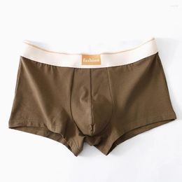 Underpants 1pc Men's Cotton Breathable Boxers Shorts Underwear U-convex Pouch Boxer Briefs Elastic Waist Man Panties