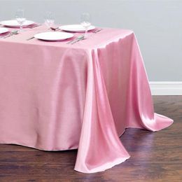 Table Cloth Satin Tint Tablecloth El Banquet Hall For Dessert Wedding Silk Gray22