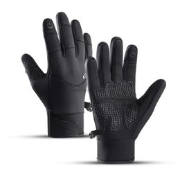 Cycling Gloves Winter Outdoor Sports Gloves Windproof Fleece Thermal Gloves Touchscreen Anti-slip Unisex Cycling Bicycling Motorcycle Gloves 240322