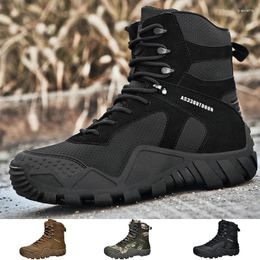 Fitness Shoes 2024 Military Tactical Boots For Men Casual High Top Outdoor Work Safety Man Army