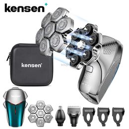 Electric Shavers KENSEN 5-in-1 Electric Razor Magnetic 7D Floating Blade Mens Beauty Kit Rechargeable Razor Machine Beard Trimming Machine 240322