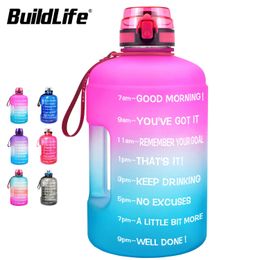 BuildLife 1.3L 2.2L 3.78L Water Bottle With Locking Flip-Flop Lid Outdoor Gym Fitness Sports BPA Free Large Capacity Jug 240322