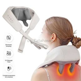 Massaging Neck Pillowws Electric Neck Massage Shawl Car U Shape Kneading Shawl Neck Shoulder Kneading Massage Pillow Back Muscle Relaxing Massager New 240322