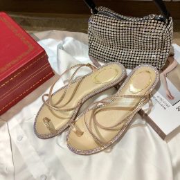 Diamond Damen-Sandalen, importiertes Leder, Außensohle 2,0 cm flach