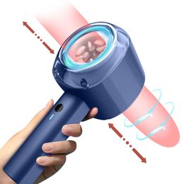 Male Vibrators Automatic Masturbator Telescopic Real Silicone Cups Vagina Masturbation Goods For Adults Glans Trainer Sex Toys For Men 2024