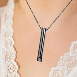 Pendant Necklaces Metal Necklace Mindful Stainless Steel Anapana Breathing Exercises Increase Attention For Boys Girls