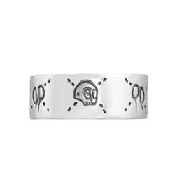 Designer Ring Womens Letter Rings Skull Mens Silver Plated Band Jewellery Love Gift