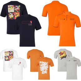 F1 팀 드라이버 티셔츠 포뮬러 1 남작 짧은 슬리브 티셔츠 2024 새로운 시즌 레이싱 팬 티셔츠 대형 저지 유니osex 커스텀