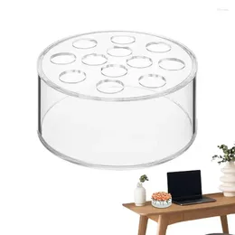 Vases Clear Acrylic Flower Vase Floral Centrepiece With 12 Holes Round Transparent Arranger For Home Decor Dining