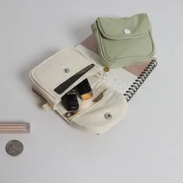 Storage Bags Portable Coin Purse Mini Cotton Cash Wallet Lightweight Solid Color Headphone Bag Lipstick