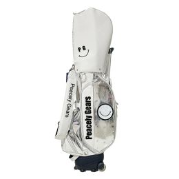 Covers New Golf Rod Bag Twowheel Men's And Women's Standard Ball Bag Crystal Pu Fashion Korea Convenient