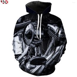 Men's Hoodies 2024 Motorcycle Engine Men Women Fashion 3D Print Harajuku Sweatshirt Casual Streetwear Tops Pullover HX984