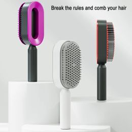 Tools Mini TPR Air Cushion Massage Comb Brushes OneKey Self Cleaning Hair Comb Professional Detangling Scalp Antistatic Air Bag Comb