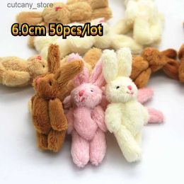 Stuffed Plush Animals 50pcs Mini 6CM Cute Bunny Rabbit Baby Plush Toy Doll Stuffed Animals for Birthday Christmas Party L240322