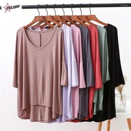 Women's T Shirts PULABO Modal Loose Half Sleeve Shirt Thin V-neck Bottoming Slim Short Top Summer T-SHIRTS Y2k