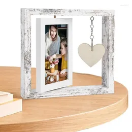 Frames Desktop Po Frame 4x6 Inch Rotatable 2-Side Freestanding Organiser Picture Vintage For