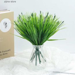 Faux Floral Greenery Green Artificial Plant Fake Flowers for Home Room Bedroom Decor Garden Wedding Marriage Decoration Outdoor Vase Ornament Flower Y240322