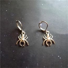 Dangle Earrings Spider Leverback Insect Jewellery Clip Halloween Jewelry Gothic Arachnid Present Funny Gift