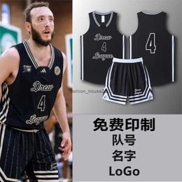 New basketball jersey American style customized set team uniform competition college students men and women childrens sports training
