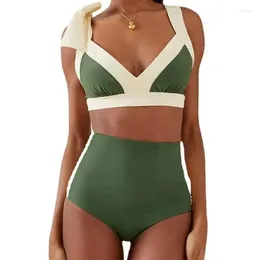 Women's Swimwear Two Pieces High Waist Bikini Set 2024 Swimsuit Summer Bathing Suit Female Split Mujer Padded Bra Swimsuits XL