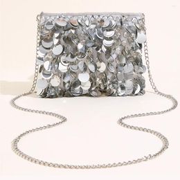 Shoulder Bags Polyester Evening Handbag Chain Fashion Women Clutch Purses Sequin Envelope Bag Casual Zipper For Classic Wedding