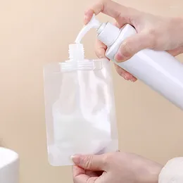 Storage Bottles 4Pcs 30/50/100ml Clamshell Packaging Bag Stand Up Spout Pouch Plastic Hand Sanitizer Lotion Shampoo Makeup Fluid Travel