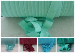 100yards roll Whole 5 8 inch High quality Fold Over Elastic FOE ribbon headband for DIY Headband Hair249j1737208