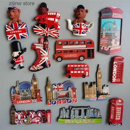 Fridge Magnets UK Refrigerator Magnet London Bus Big Ben Windsor Oxford Bear UK Magnetic Refrigerator Sticker Collection Gift Y240322