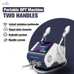 FDA Approved Painless Hair Removal Machine OPT IPL Skin Care Acne Treatment Face Lifting Beauty Equipment 2 Handles 2 Years Warranty Perfectlaser