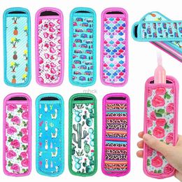 Bar Tools 16Pcs Popsicle Sleeves Reusable Freezer Pop Holders Keep Cooler Popsicle Covers Ice Cream Bar Bag for Kids Teens 240322
