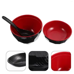 Bowls Miso Soup Bowl Japanese Restaurant Melamine With Lid Multi-function Rice