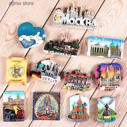 Fridge Magnets Fridge magnets tourism souvenirs world 3D Fridge stickers collected by Germany Russia Greece Spain Netherlands Czech Republic Belgium Sweden Y2403