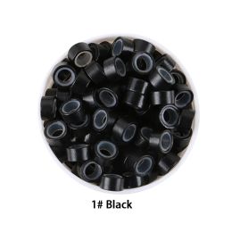 Tubes 500 Pieces 5.5mm*3.5mm Micro Silicone Rings/Tubes/Beads 8 Colours Optional Hair Extensions Tools Bigger Size Micro Rings