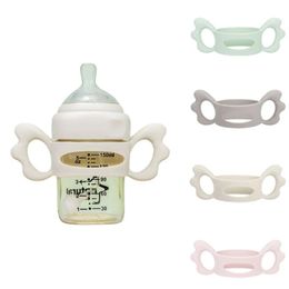Baby Silicone Bottle Handles Natural Handle WideNeck Easy Carry Lightweight 240322