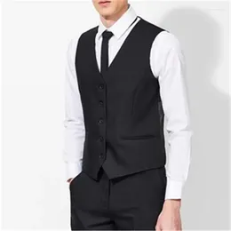 Men's Suits Casual Business Stylish Wedding Waistcoat 1 Piece Vest Groom Prom Latest Design Fashion Sets For Men 667