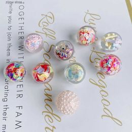 Fridge Magnets 5 pieces of sequin Watercolour balls half cut sugar beads refrigerant photos fixed magnets home decoration Y240322