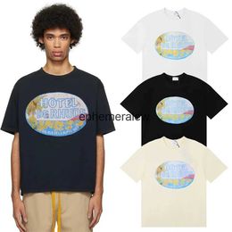 Men's T-Shirts 24SS New Fashion Letter Printing T-shirt for Mens Couple Style High Quality Ultra fine Cotton Casual Top Clothing H240401