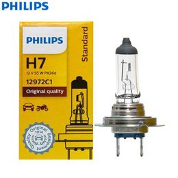 Other Car Lights Philips Standard H7 12V 55W PX26d 12972C1 Lighting Original Automotive Halogen Headlight Automotive Bulb High and Low Light ECE (Single)L204