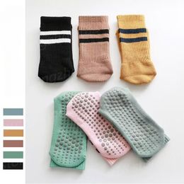 Fashion Designer Yoga Socks with Striped Women's High Cylinder Thickening Non Slip Socks Sports Style Indoor Yoga Items 25573