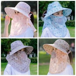 Scarves Neckline Mask Women Sun Hat Face Wide Brim Sunscreen Bucket Farm Work Cap Protection Tea Picking Riding