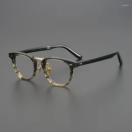 Sunglasses Frames Japanese Quality Vintage Acetate Square Glasses Frame For Men Women Optical Myopia Reading Prescription Lens Designer