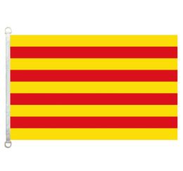 Catalonia Flag Banner 3X5FT90x150cm 100 Polyester 110gsm Warp Knitted Fabric Outdoor Flag3247530