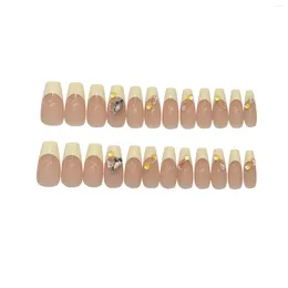 False Nails Rhinestone Setting Aurora Manicure Lightweight And Easy To Stick Fake Nail For Daily Parties Wearing